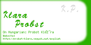 klara probst business card